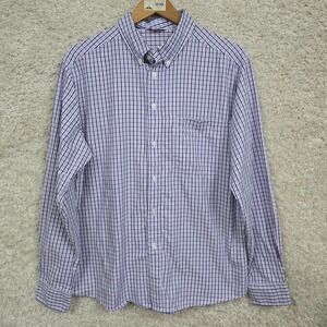 Clothing Arts P^cubed Pick-Pocket Proof Shirt Mens Large Purple Check Travel
